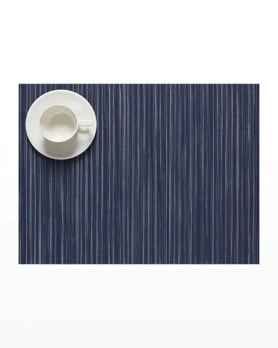 Chilewich Rib Weave Table Mat, 14"x19" In Blue