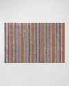 Chilewich Ribbon Stripe Indoor/outdoor Shag Mat, 3' X 5' In Bon Bon