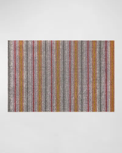 Chilewich Ribbon Stripe Indoor/outdoor Shag Mat, 3' X 5' In Multi