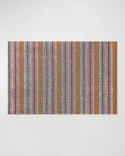 Chilewich Ribbon Stripe Indoor/outdoor Shag Runner, 2' X 6' In Bon Bon
