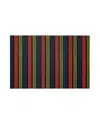 Chilewich Ribbon Stripe Shag Utility Mat 24" X 36" In Limelight