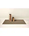 Chilewich Skinny Stripe Shag Big Mat In Mushroom