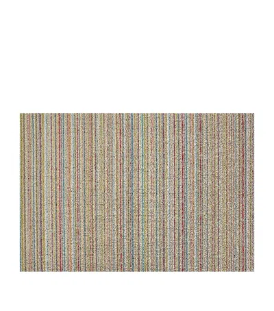 Chilewich Skinny Stripe Shag Doormat In Multi