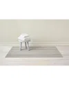 Chilewich Skinny Stripe Shag Mat 18" X 28" In Birch