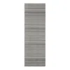 Chilewich Skinny Stripe Shag Runner, 24 X 72 In Gray