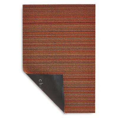 Chilewich Skinny Stripe Shag Utility Mat, 24 X 36 In Orange