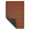 Chilewich Skinny Stripe Shag Utility Mat, 24 X 36 In Orange
