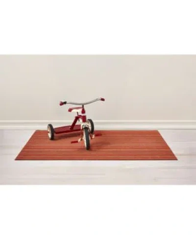 Chilewich Skinny Stripe Shag Utility Mat 24x36 Collection In Brown