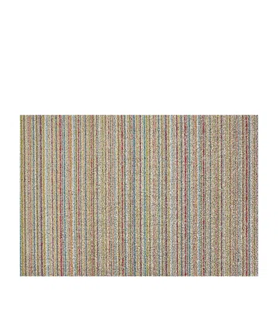 Chilewich Skinny Stripe Shag Utility Mat In Neutral