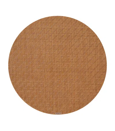 Chilewich Terrastrand Foxtail Round Placemat In Gold