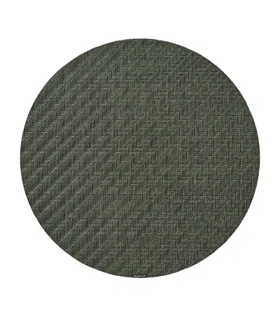 Chilewich Terrastrand Foxtail Round Placemat In Green