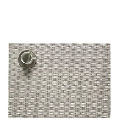 Chilewich Thatch Rectangular Placemat Pebble In Grey