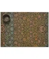 Chilewich William Morris Printed Rectangular Placemat In Brown