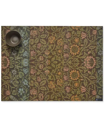 Chilewich William Morris Printed Rectangular Placemat In Brown