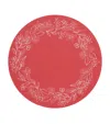 Chilewich X Martha Stewart Wreath Round Placemat In Red