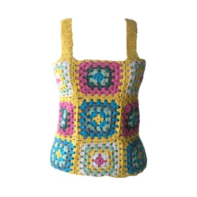 Chillax Women's Multicolor Bohemian Handmade Crochet Top