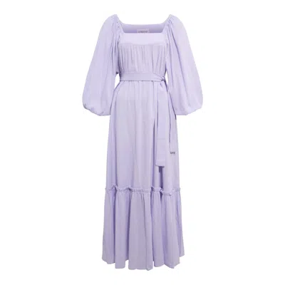 Chillax Women's Pink / Purple Alice Lilac Maxi Dress