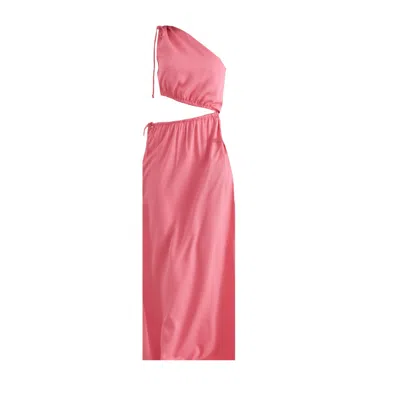 Chillax Women's Pink / Purple Always The Muse Pink Cut Out Maxi Dress