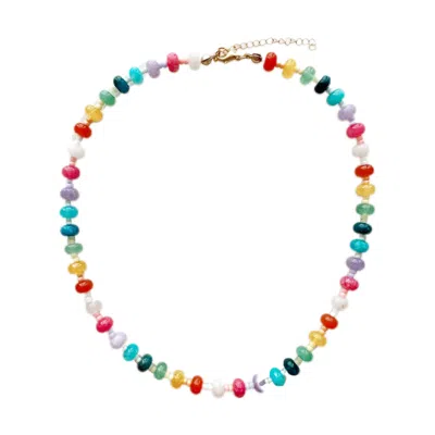 Chillax Women's Pink / Purple / Blue Limited Rainbow Gemstone Necklace In Multi