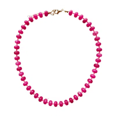Chillax Women's Pink / Purple Pink Tourmaline Gemstone Necklace