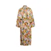 Chillax Women's Green / Red Sassari Kimono Robe