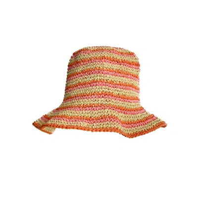 Chillax Women's Sunny Days Striped Crochet Hat In Multi