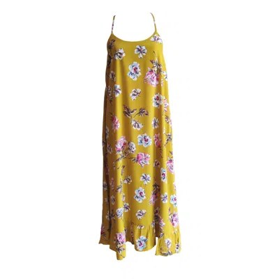 Chillax Women's Yellow / Orange Bloom Dress In Yellow/orange