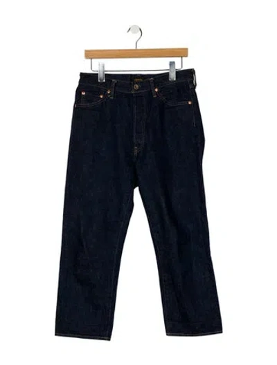 Pre-owned Chimala High-rise Straight Leg Jeans In Blue