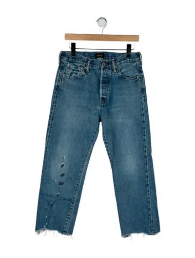 Pre-owned Chimala High-rise Straight Leg Jeans In Blue