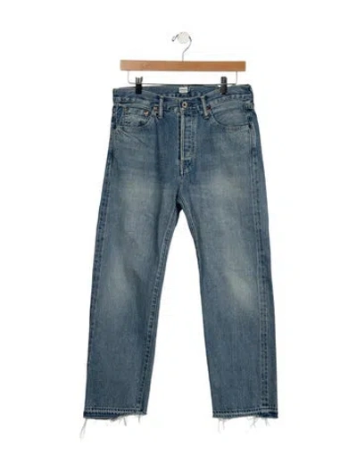 Pre-owned Chimala High-rise Straight Leg Jeans In Blue
