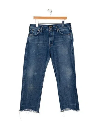 Pre-owned Chimala High-rise Straight Leg Jeans In Blue