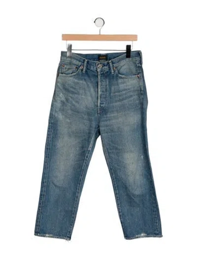 Pre-owned Chimala High-rise Straight Leg Jeans In Blue