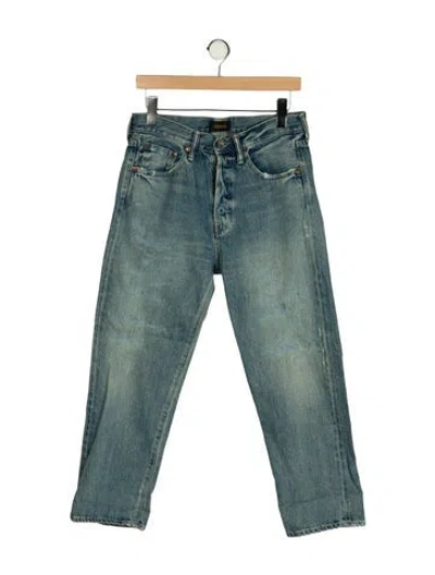 Pre-owned Chimala High-rise Straight Leg Jeans In Blue