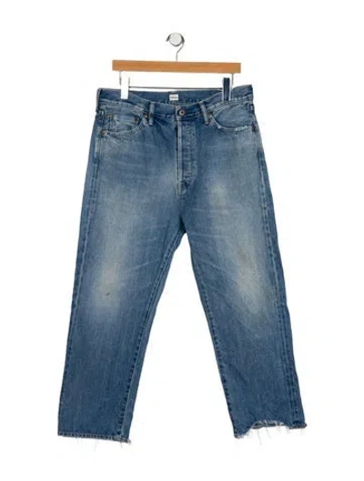 Pre-owned Chimala High-rise Straight Leg Jeans In Blue