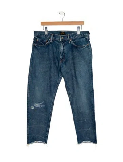 Pre-owned Chimala High-rise Straight Leg Jeans In Blue