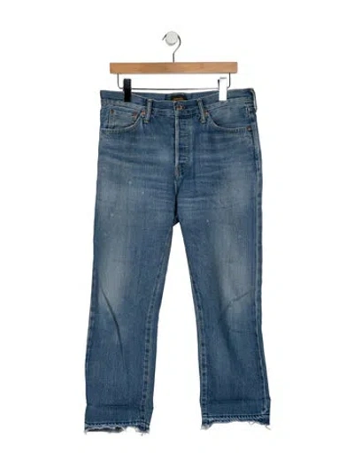 Pre-owned Chimala High-rise Straight Leg Jeans In Blue