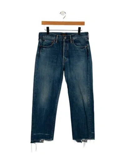 Pre-owned Chimala High-rise Straight Leg Jeans In Blue