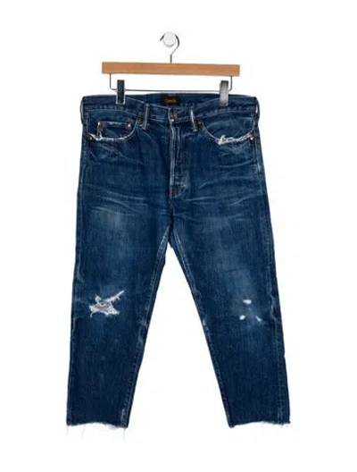 Pre-owned Chimala High-rise Straight Leg Jeans In Blue