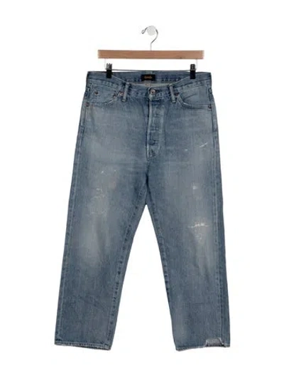 Pre-owned Chimala High-rise Straight Leg Jeans In Blue