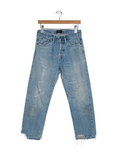 Pre-owned Chimala High-rise Straight Leg Jeans In Blue