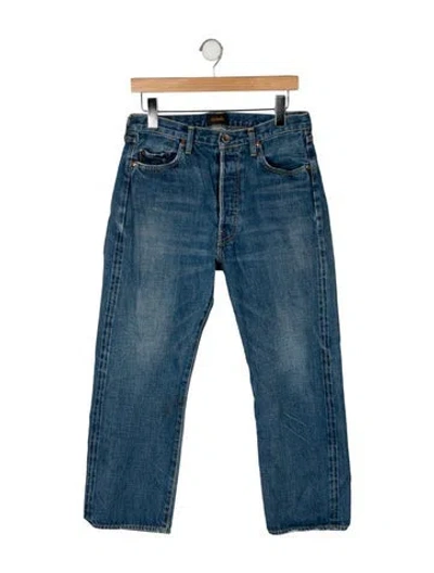 Pre-owned Chimala High-rise Straight Leg Jeans In Blue
