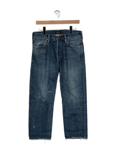 Pre-owned Chimala High-rise Straight Leg Jeans In Blue