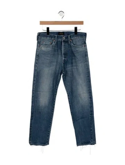 Pre-owned Chimala High-rise Straight Leg Jeans In Blue