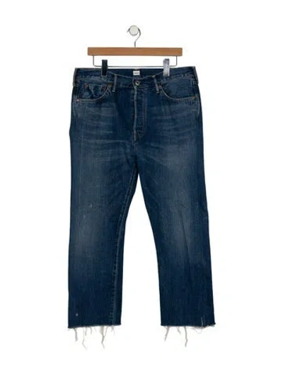 Pre-owned Chimala High-rise Straight Leg Jeans In Blue