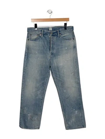 Pre-owned Chimala High-rise Straight Leg Jeans In Blue