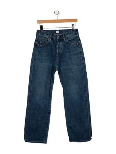 Pre-owned Chimala High-rise Straight Leg Jeans In Blue