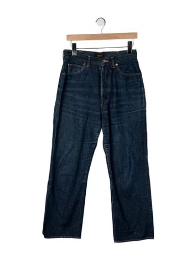 Pre-owned Chimala High-rise Straight Leg Jeans In Blue