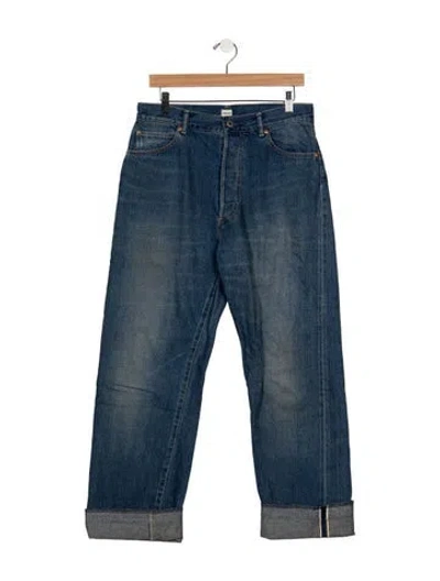 Pre-owned Chimala High-rise Straight Leg Jeans In Blue