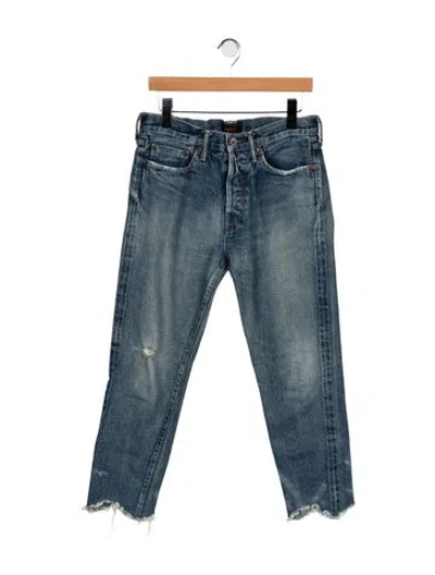 Pre-owned Chimala High-rise Straight Leg Jeans In Blue