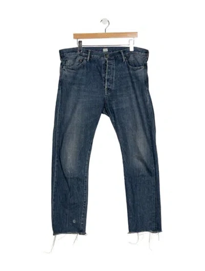 Pre-owned Chimala High-rise Straight Leg Jeans In Blue